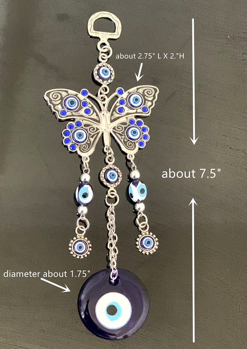 Betterdecor Turkish Blue Evil Eye with Butterfly Hanging Decoration Ornament -003 - Image 5